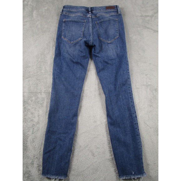 Abercrombie Fitch Jeans Womens 4 Blue Denim Low Rise Ankle Pockets‎ Frayed - Picture 5 of 8